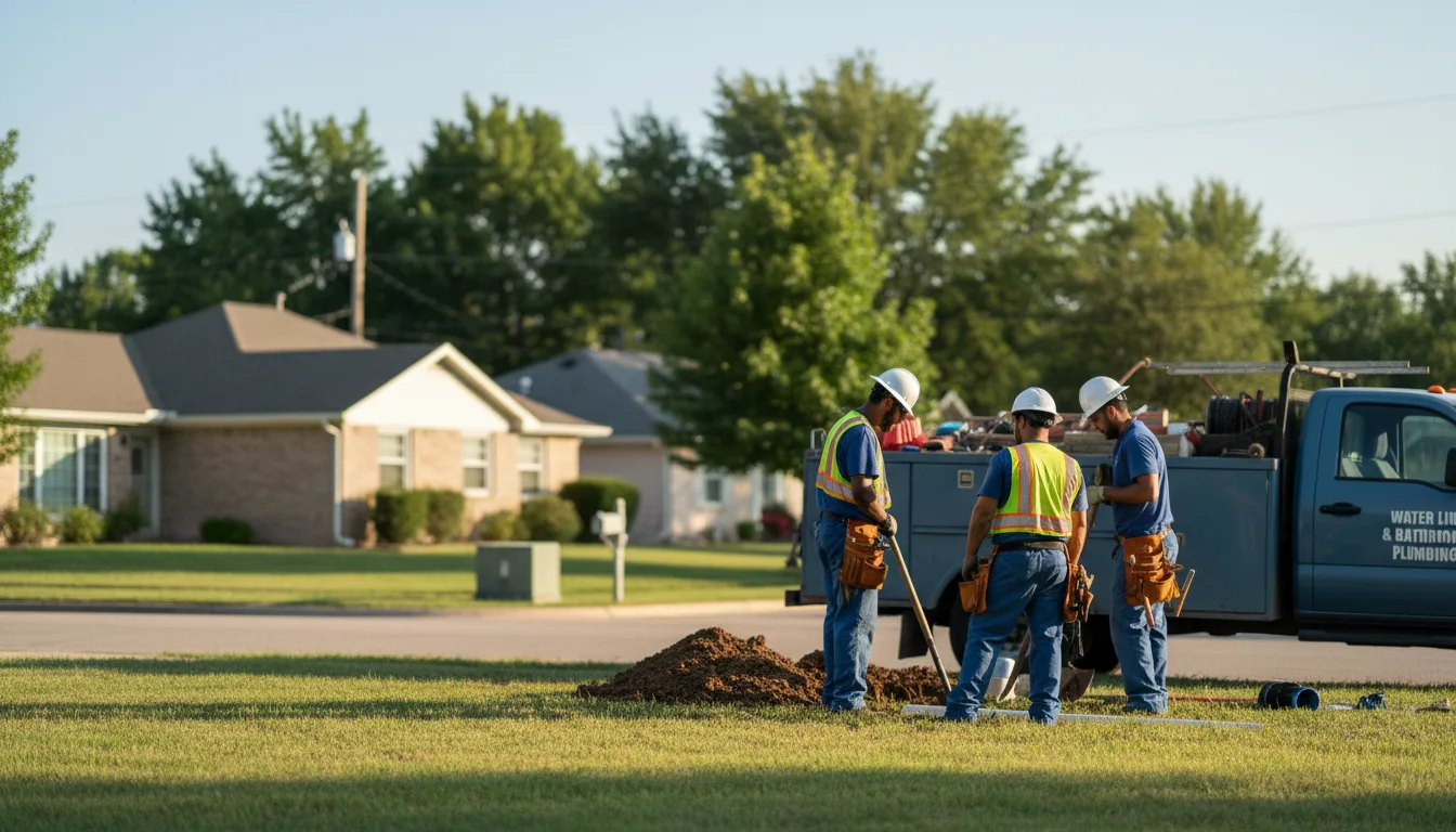Residential water line and bathroom plumbing service in Cohagen, MT
